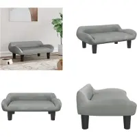 vidaXL Hondenbed, lichtgrijs, 70x40x24 cm, fluweel - Hondenbed - Hondenbedden - Hondenbank - Dierenbank