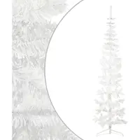 Syfax Kunstkerstboom half met standaard smal 240 cm wit