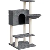 Syfax Kattenmeubel met sisal krabpalen 108,5 cm donkergrijs