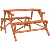 Syfax Picknicktafel met banken 2-in-1 ombouwbaar massief vurenhout