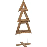 Syfax Kerstboom met standaard Bruin 90 cm Massief teakhout