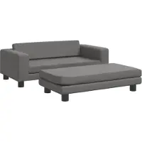 Syfax Hondenmand met verlengstuk 100x50x30 cm kunstleer grijs