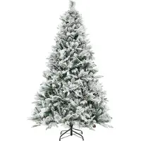 Northix 180 cm kunstkerstboom met sneeuw, 8 lichtstanden
