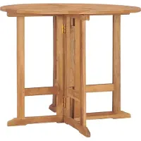 Prolenta Maison Exclusive - Opklapbare tuintafel, diameter 90 x 75 cm, massief teakhout