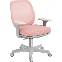 Vinsetto bureaustoel van meshstof (100% polyester) - 55x48x94,5 cm - roze