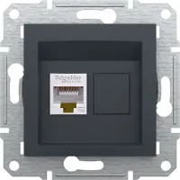 Schneider Electric Asfora categorie 5e antraciet computercontactdoos