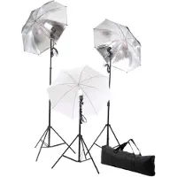 vidaXL Fotostudioset met lampen, paraplu's, achtergrond en reflector