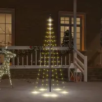 Prolenta Maison Exclusive - LED-kerstboom voor vlaggenmast, warm wit licht, 108 LED's, 180 cm