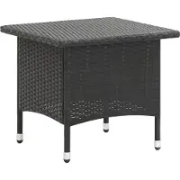 Syfax Theetafel 50x50x47 cm poly rattan zwart
