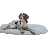 Trixie Farello hondenmatras, 60 x 50 cm, pluche en stof, wit en grijs, 4 cm polyestervulling