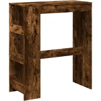 vidaXL Bartafel met rekken 90x40x103,5 cm bewerkt hout gerookt eiken
