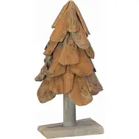 Syfax Kerstboom met standaard Bruin 61 cm Massief teakhout