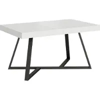 Ityhome - Uittrektafel 140/400 x 90 cm, model Booster, esdoornhout, wit blad, antraciet poten