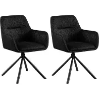 CLP Set van 2 stoelen, bekleding: Tipton stof, kleur: zwart