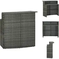 vidaXL Tuin-bistroset, grijs, 120x55x110 cm, polyrotan - Tuintafels