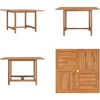 vidaXL Tuin eettafel 110x110x75 cm, massief teakhout - Tuin eettafel - Tuin eettafels - Houten tuin eettafel - Tuin eettafel van massief hout