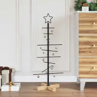 Prolenta Maison Exclusive - Metalen kerstboom, zwart, 89 cm. Gepoedercoate staal