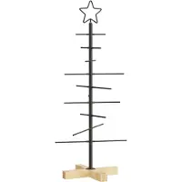 Syfax Metalen kerstboom met standaard Zwart 89 cm Poedergecoat staal