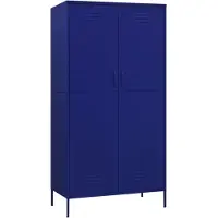 Syfax Kledingkast 90x50x180 cm staal marineblauw