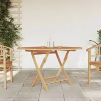 Prolenta Maison Exclusive - Tuintafel, inklapbaar, diameter 110x75 cm, massief teakhout