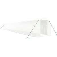 vidaXL Tuinkas met stalen frame 40 m² 20x2x2 m wit