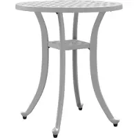 Syfax Tuintafel Ø 48x53 cm gietaluminium wit