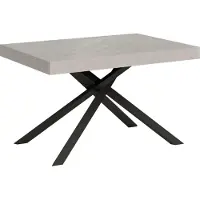 Ityhome - Uittrektafel 140/400 x 90 cm, Karida, kasjmieren poten, antraciet