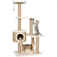 Syfax Kattenmeubel met krabpalen 123 cm zeegras