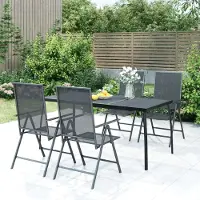 Prolenta Maison Exclusive - Tuintafel, antraciet, 165x80x72 cm, staal