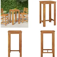 vidaXL Tuinbar 60x60x105 cm, massief acaciahout - Tuinbar - Tuinbarmodellen - Tuinstandaard - Tuinmeubels