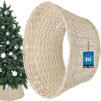 KOTARBAU Hoes voor Kerstboomstandaard van Wilgenhout ? 50 cm Gebleekt Rotan Kerstboommand Deco