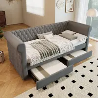 STILVORA Luxe Kinderbed met Uitvalbeveiliging (90x200) - Peuterbed van Zacht Roze Fluweel / Flanel - Met Lattenbodem