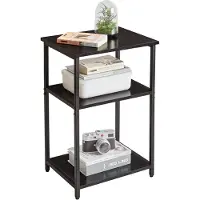 Sonstiges IBUYKE bijzettafel, 3 niveaus, zwart, industrieel design