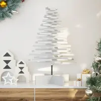 Prolenta Maison Exclusive - Kerstboom om te versieren, wit, 80 cm, massief grenenhout