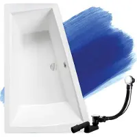 Badland INTIMA hoekbad 180 x 125 cm links wit