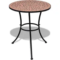 Syfax Bistrotafel 60 cm mozaïek terracottakleurig