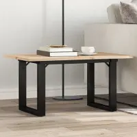 Prolenta Maison Exclusive - Conferentietafel met O-vormig frame, 80x50x40 cm, gemaakt van grenenhout en staal