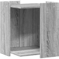 vidaXL Kattenbakkast 42x42x51 cm bewerkt hout grijs sonoma eikenkleur