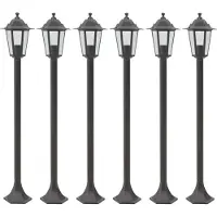 Syfax Paalverlichting voor tuin E27 110 cm aluminium brons 6 st