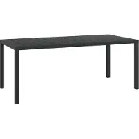 Syfax Tuintafel 185x90x74 cm aluminium en HKC zwart