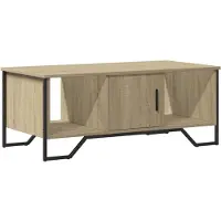vidaXL Salontafel 100x51x40 cm bewerkt hout sonoma eikenkleurig