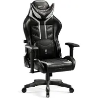 Diablo Chairs Diablo X-Ray Gaming stoel, bureaustoel, kindercomputerstoel, ergonomische stoel met armleuningen. Kleur: zwart-wit, maat: Small
