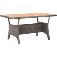 Syfax Tuintafel 120x70x66 cm massief acaciahout grijs