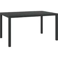 Syfax Tuintafel 150x90x74 cm aluminium en HKC zwart