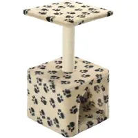 Syfax Kattenkrabpaal met sisal krabpaal 55 cm pootafdrukken beige