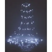 Spetebo LED-lichtslinger met draad – koud wit / 160 LED's – decoratieve kerstverlichting, werkt op batterijen