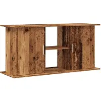 vidaXL Aquariumstandaard 121x41x58 cm bewerkt hout oud houtkleurig