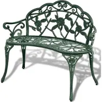 The Living Store : Tuinbank, 100 cm, aluminium, groen