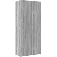 Syfax Hoge kast 80x42,5x185 cm bewerkt hout grijs sonoma eikenkleurig