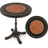 Costway tuintafel van aluminium, weerbestendige balkon- of terras tafel, ronde bistrotafel, 60,5 x 60,5 x 73 cm